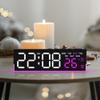 LED Night Light Clock With Adjustable Brightness And Temperature Display, 6.6" Digital Clock Adjustable With 3 Lever Brightness For Bedroom And Nursery Use, Auto Light Sensing(pink) view 4