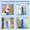 Flexible Race Track for Kids with Suction Cups, 15 Ft Flex Race Car Ramp Track Compatible with Diecast 1/64th Cars Long Rolls Up Portable Racetrack Birthday for Boys Girls Ages 3+ view 3