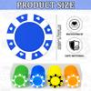 100 Custom Plastic Poker Chips,Personalized with Your Logo,Image and Text,9 Colors,Double Sided Full Color Printing,Drink Chips for Bar,Business Cards,Event/Promotional Giveaways Gifts (Blue) view 2