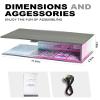 1/64 Scale Display Case Car Garage Moldel, Cyberpunk Style Acrylic Cover Diecast Car Show Case with LED Light 2 Parking Spaces for Toy Car Display and Storage (Vehicles Not Included) 06 view 2
