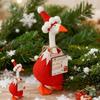 Christmas Mini Desk Goose Outfit, Christmas Santa Claus Snowman Dress Clothes for 7 Inch Magnetic Silly Goose (White G) view 2