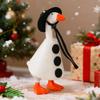Christmas Mini Desk Goose Outfit, Christmas Santa Claus Snowman Dress Clothes for 7 Inch Magnetic Silly Goose (White G) view 3