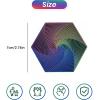 2 Pcs Fractal Fidget Hexagon 3D Printed Anti Stress Sensory Tool for Adults Mindful Meditation Tool Geometric Hexagon Spiral for Stress and Anxiety Relief Birthday Gift (Orange/Green/Blue) view 2
