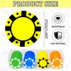 100 Custom Plastic Poker Chips,Personalized with Your Logo,Image and Text,9 Colors,Double Sided Full Color Printing,Drink Chips for Bar,Business Cards,Event/Promotional Giveaways Gifts (Yellow) view 2