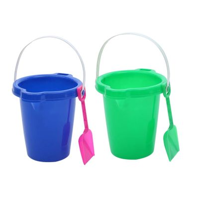 Abaodam 2Pcs Plastic Sand Buckets for Smooth Edges Beach Playthings Handheld Sand Holders for Outdoor Fun Promotes Coordination and Hand Skills Gift for Ages Random Color