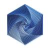 2 Pcs Fractal Fidget Hexagon 3D Printed Anti Stress Sensory Tool for Adults Mindful Meditation Tool Geometric Hexagon Spiral for Stress and Anxiety Relief Birthday Gift (Blue/Silver) view 1