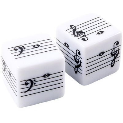 Bemvp 2pcs Note Dice for Kids, Staff Notation Dice Teaching Aid, Piano Sight- Learning Tool, Educational Dice for Children Practice