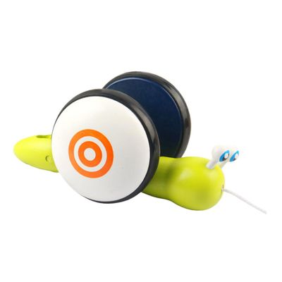 FUNOMOCYA Wooden Snail Shaped Pulling Car Crawling Learning Walker Smooth Surface Safe Developmental Balance Coordination Aid