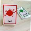 BESPORTBLE 12 Sheets Color Words Flash Cards English Cognitive Learning Cards for Early Literacy Fun Game Educational view 3