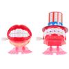 MERRYHAPY Funny Wind-up Teeth with Moving Eyes and Feet Novelty Jumping Chatter for Amusing Stress Relief Windup for Bulk Wind Up for view 1