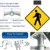 24in Solar LED Pedestrian Crossing Sign - Flashing Traffic Warning, Weatherproof Aluminum IP65 Blinking Street Sign for Safe Crosswalks view 4