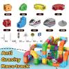 Electric Magnetic Train Track Sets,Building Toy Train TrackMagic Cars Sets,Gravity Defying 3D Embedded Layouts & Motorized Car,for 3-7 Years Old Toddler Boys and Girls Birthday (123PCS-Two Cars) view 3