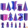 10 Pack 3D Printed Spiral Fidget Toys Set Impossible Magic Passthrough Stress Relief Toy for Anxiety Relaxing,Cuboid,Cylinder,Cone,Cube,Wave,Whirlwind,Pyramid,Gourd,Triangle,Quadrilateral(LSZ) view 1
