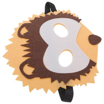 Abaodam Non-woven Cartoon Animal Mask for Elastic Band Half Face for Halloween Cosplay Party School Performances Frog Tiger Hedgehog Design