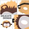 Abaodam Non-woven Cartoon Animal Mask for Elastic Band Half Face for Halloween Cosplay Party School Performances Frog Tiger Hedgehog Design view 3
