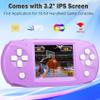 Great Boy 16 Bit Handheld Game for Kids, 3.2'' IPS Large Screen, Built-in 100 Classic Video Games, Rechargeable Gaming Player for Boys Girls, Ideal Gift for Easter Birthday Christmas (Purple) view 3