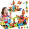COUOMOXA Marble Run Building Blocks for Kids: STEM Educational Toys for 3 4 5 6 7 8 Years Old Kids - Catapult Track Set Compatible Classic Blocks Age 3-5 4-8 - Birthday Gifts Boys Girls view 1