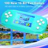 Great Boy 16 Bit Handheld Game for Kids, 3.2'' IPS Large Screen, Built-in 100 Classic Video Games, Rechargeable Gaming Player for Boys Girls, Ideal Gift for Easter Birthday Christmas (Cyan) view 2