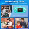 Great Boy 16 Bit Handheld Game for Kids, 3.2'' IPS Large Screen, Built-in 100 Classic Video Games, Rechargeable Gaming Player for Boys Girls, Ideal Gift for Easter Birthday Christmas (Cyan) view 4