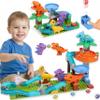 Dinosaur Marble Run Building for Kids: 3 4 5 6 7 8 Years Old Kids Dinosaur Building Blocks Toys - Preschool Montessori Game Compatible with Major Brands for Boys Girls view 1