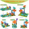 Dinosaur Marble Run Building for Kids: 3 4 5 6 7 8 Years Old Kids Dinosaur Building Blocks Toys - Preschool Montessori Game Compatible with Major Brands for Boys Girls view 2