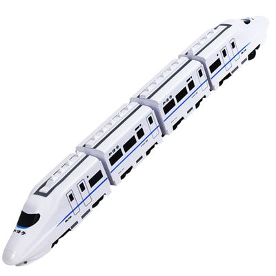 SUPVOX Electric Train Four-Section High-Velocity Plastic Train for Boys and Christmas with Easy Assembly and Wheel Protection