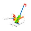 FUNOMOCYA Cartoon Rooster Walker Push Rod Detachable Guide Animal Design Pulling Cart for Early Learning and Balance Development Random Color view 2