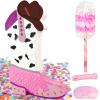 3D Pink Cowgirl Boot Piatafor Western World Theme Party Decorations, Large Glitter Cowgirl Hat & Boot Party Supplies, Let's Go Girls Birthday Decorations, Rustic Ranch Photo Props with Stick view 1