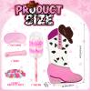3D Pink Cowgirl Boot Piatafor Western World Theme Party Decorations, Large Glitter Cowgirl Hat & Boot Party Supplies, Let's Go Girls Birthday Decorations, Rustic Ranch Photo Props with Stick view 3