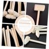 HEMOTON 30PCS Wooden Mallets for Mini Natural Wood Hammers with Smooth Polished Surface Safe Pounding Gavels for Boys and DIY Craft and Educational Play view 4