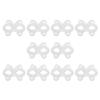 Abaodam 10pcs DIY Paper Pulp Blank Masks Half Face Unpainted White Masquerade for Party Cosplay Halloween Costume Accessories Crafting Kit view 1
