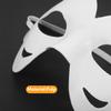 Abaodam 10pcs DIY Paper Pulp Blank Masks Half Face Unpainted White Masquerade for Party Cosplay Halloween Costume Accessories Crafting Kit view 3