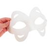 Abaodam 10pcs DIY Paper Pulp Blank Masks Half Face Unpainted White Masquerade for Party Cosplay Halloween Costume Accessories Crafting Kit view 4