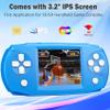 Great Boy 16 Bit Handheld Game for Kids, 3.2'' IPS Large Screen, Built-in 100 Classic Video Games, Rechargeable Gaming Player for Boys Girls, Ideal Gift for Easter Birthday Christmas (Sky Blue) view 3
