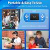 Great Boy 16 Bit Handheld Game for Kids, 3.2'' IPS Large Screen, Built-in 100 Classic Video Games, Rechargeable Gaming Player for Boys Girls, Ideal Gift for Easter Birthday Christmas (Sky Blue) view 4