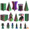 10 Pack 3D Printed Spiral Fidget Toys Set Impossible Magic Passthrough Stress Relief Toy for Anxiety Relaxing,Cuboid,Cylinder,Cone,Cube,Wave,Whirlwind,Pyramid,Gourd,Triangle,Quadrilateral(HLL) view 1