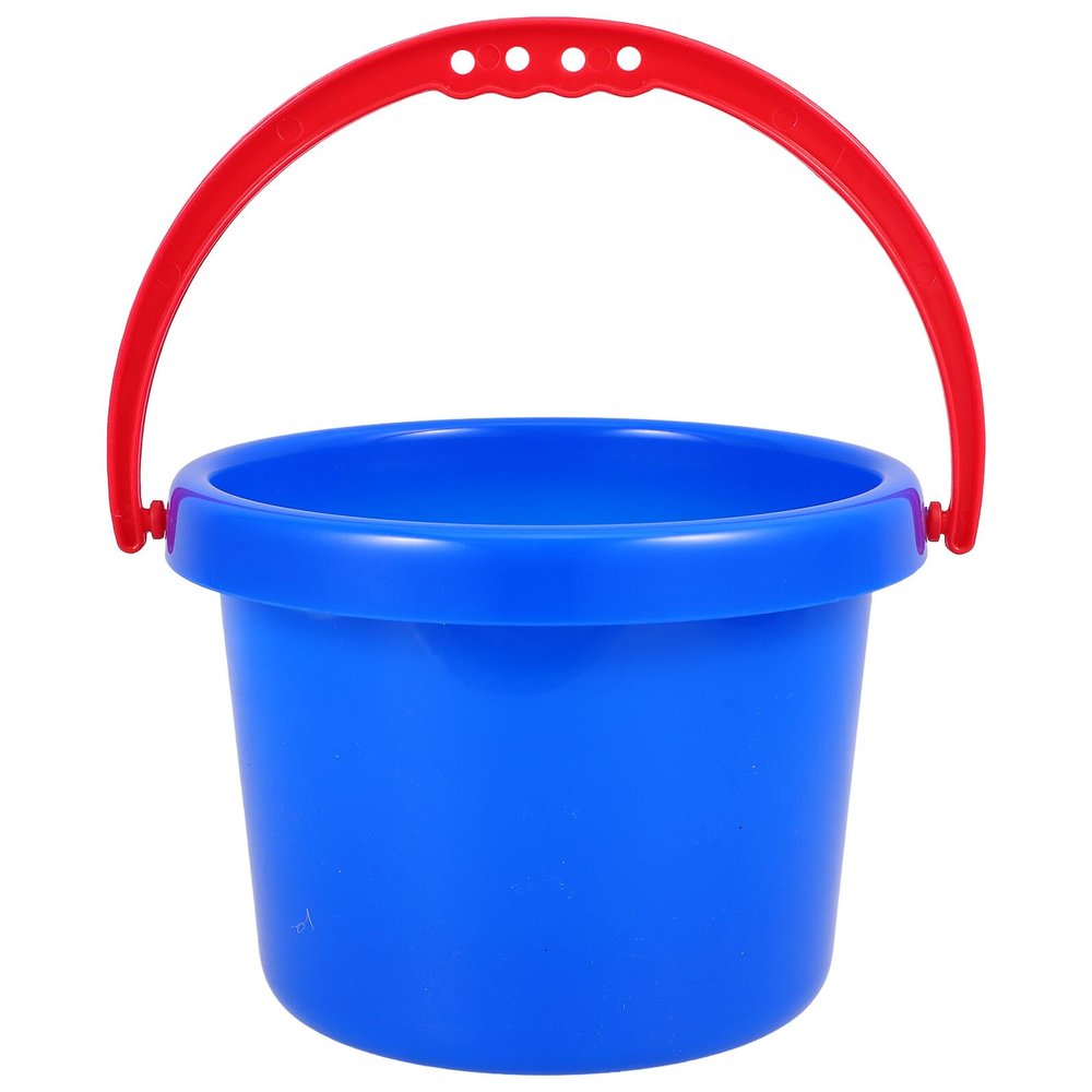 BESPORTBLE Lightweight Plastic Sand Bucket with Comfortable Handle for Beach and Outdoor Play Multi-Functional Summer Pail for Sandcastle Building Paint and Washing Use and Wear-Resistant