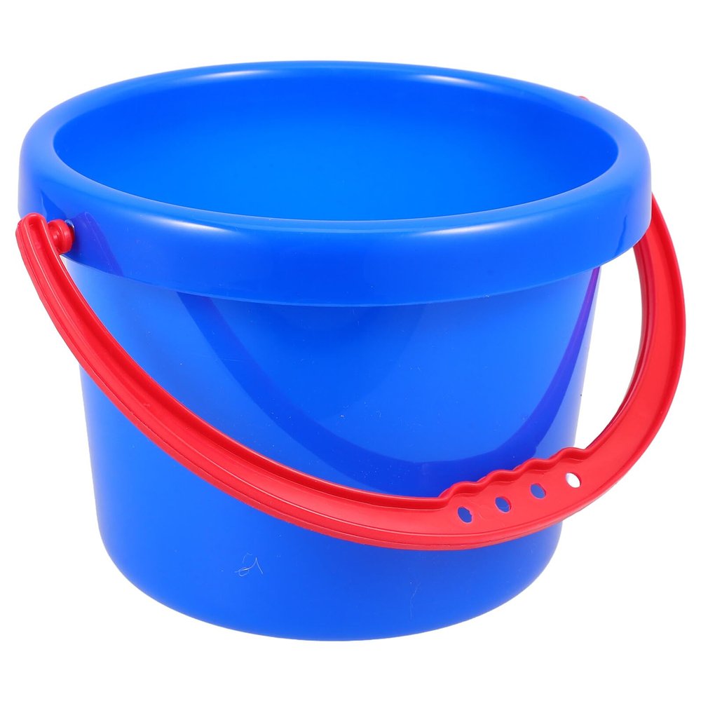 BESPORTBLE Portable Plastic Beach Sand Bucket with Ergonomic Handle Lightweight Multi-Purpose Summer Pail for Sandcastle Building and Outdoor Fun