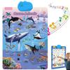 2025 New Talking Wall Chart for Kids  English & Spanish Learning Poster with Songs, ABCs, Numbers, Animal Words & Piano, Electronic Alphabet Wall Chart for Toddler 1-6 Year Old (Ocean) view 1