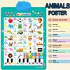 2025 New Talking Wall Chart for Kids  English & Spanish Learning Poster with Songs, ABCs, Numbers, Animal Words & Piano (2Pcs, E) view 4
