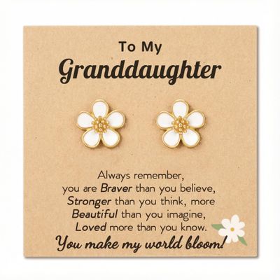 HGDEER Flower Stud Earrings for Girls Kid, Hypoallergenic Kids Granddaughter Gifts from Grandma Teen Tween Toddler Year Old Girl Birthday Christmas Stocking Stuffers Jewelry Trendy Stuff Cool Cute