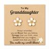 HGDEER Flower Stud Earrings for Girls Kid, Hypoallergenic Kids Granddaughter Gifts from Grandma Teen Tween Toddler Year Old Girl Birthday Christmas Stocking Stuffers Jewelry Trendy Stuff Cool Cute view 1