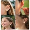 HGDEER Flower Stud Earrings for Girls Kid, Hypoallergenic Kids Granddaughter Gifts from Grandma Teen Tween Toddler Year Old Girl Birthday Christmas Stocking Stuffers Jewelry Trendy Stuff Cool Cute view 2