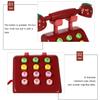 ORFOFE Realistic Wooden Dial Phone for Educational Pretend Play Telephone Interactive Intelligence Finger Flexibility Exercise Strawberry Red view 3