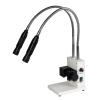 20W Fiber Optic Microscope Illuminator, 6000K Dual Gooseneck LED Lights Source, Adjustable Brightness/Aperture Size, for Industrial Stereo Microscope Camera, PCB Repair, Soldering view 1