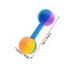 BESPORTBLE 2pcs Grip Cloth Rattle Dumbbell Soft Sensory Handheld Barbell for Grasping and Early Development Interactive Plaything view 2