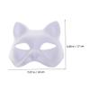 BESPORTBLE 12pcs DIY Paintable Cat Half Masks for Halloween Party Blank Pulp Craft Masks Safe Premium Paper Material Use Masquerade Props for Creative Face Painting and Costume Decoration view 3