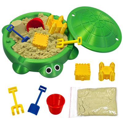 Mini Turtle Sandbox Zen Garden for Desk, Desktop Turtle Sandbox with Lid on The Go for Office Stress Relief, Funny Zen Garden Kit Desk Accessories Gifts for Coworkers Boss on Valentine - Day