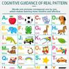 2025 New Talking Wall Chart for Kids, High-End Bilingual (English and Spanish) Alphabet Chart with Songs, ABCs, Numbers, Animal Words & Piano (2Pcs, F) view 3
