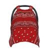 Bandana Red Baby Car Seat Cover & Breastfeeding Nursing Cover - Breathable Stretch Fabric Multi-Use Nursing Cover for Breastfeeding view 2